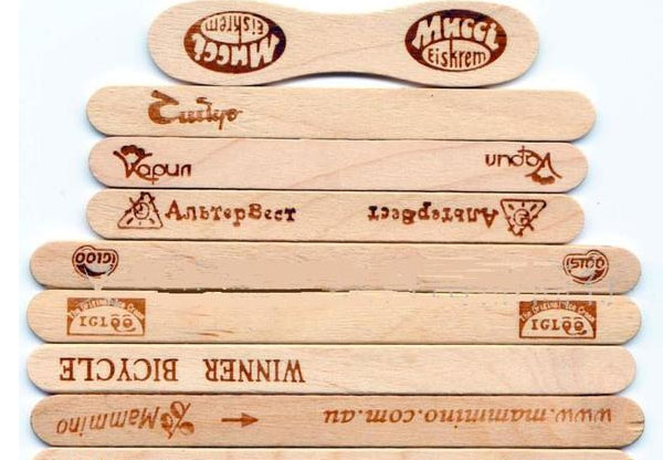 冷飲雪糕木棒雕刻打字，激光打標機輕松完成