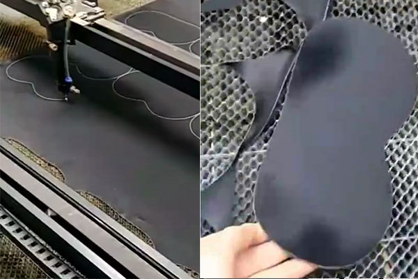 真絲眼罩激光切割裁剪設(shè)備,眼罩廠家好幫手！