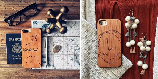 激光打標(biāo)木質(zhì)手機(jī)殼，定制專屬您個(gè)性