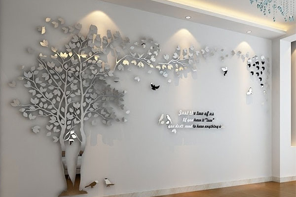 激光切割亞克力背景墻，